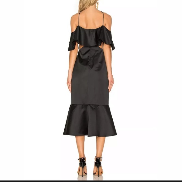 amur Dresses | Amur Black Ruffle Cutout Dress 0 | Poshmark